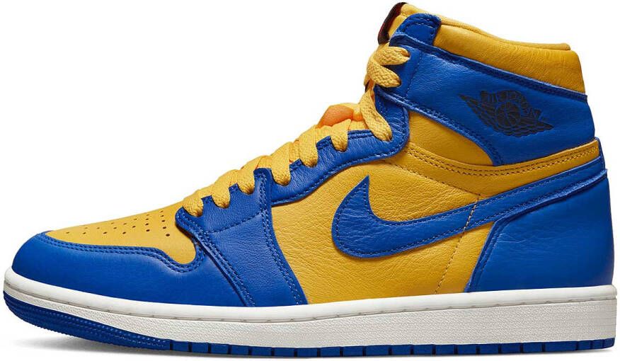Jordan Wmns Air 1 Retro High Og Basketball Schoenen varsity maize game royal sail maat: 43 beschikbare maaten:37.5 38.5 43 - Foto 2