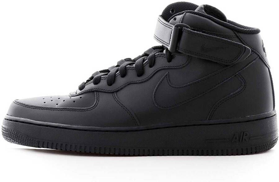 Nike Air Force 1 Mid 07 Triple Black Heren Sneakers Schoenen Zwart CW2289 - Foto 20