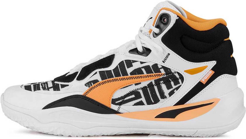 Puma Playmaker Pro Mid Block Party White-Clementine