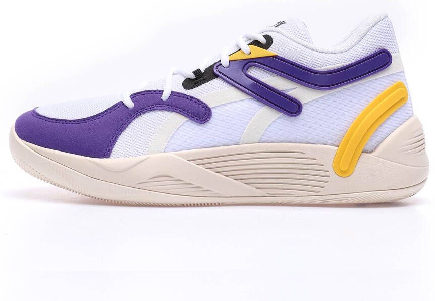 Puma Trc Blaze Court White Spectra Yellow Schoenmaat 44 1 2 Basketball Performance Low 376582 07