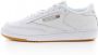 Reebok Club C 85 white light grey gum Wit Leer Lage sneakers Dames - Thumbnail 5