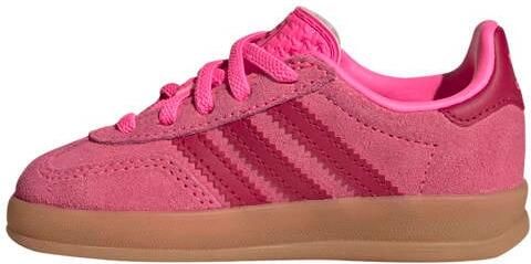 Adidas Originals Gazelle leren sneakers fuchsia rood Roze Suède