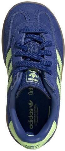 Adidas Originals Gazelle leren sneakers kobaltblauw limegroen Suède