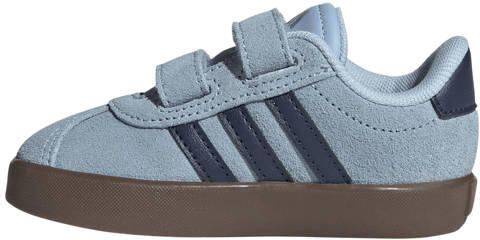 Adidas Sportswear VL Court leren sneakers lichtblauw donkerblauw Suède