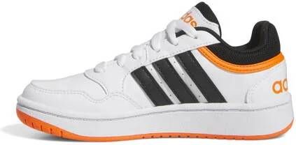 Adidas Originals Hoops 3.0 sneakers wit zwart oranje Jongens Meisjes Imitatieleer 36