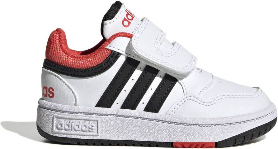 Adidas Sportswear Hoops 3.0 sneakers wit zwart rood Imitatieleer 23 1 2 - Foto 3