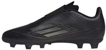 Adidas Perfor ce F50 Club Velcro junior voetbalschoenen zwart antraciet goud Imitatieleer 28 - Foto 2