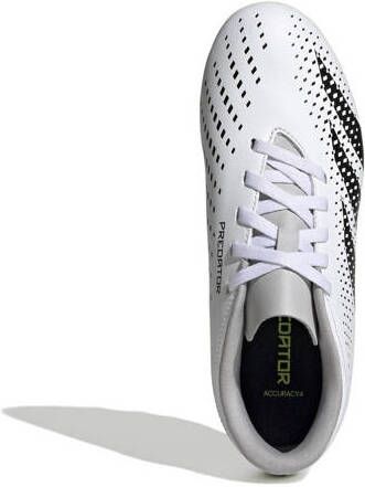 Adidas Performance Predator Accuracy.4 FxG Jr. voetbalschoenen wit zwart geel Jongens Meisjes Imitatieleer 32