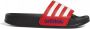Adidas Perfor ce Adilette Shower badslippers zwart wit rood Rubber 33 - Thumbnail 3