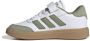 Adidas Sportswear Courtblock sneakers wit mosgroen gum Imitatieleer 28 - Thumbnail 4