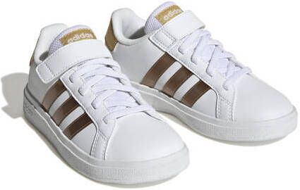 Adidas Sportswear Grand Court Sustainable Lifestyle Court Schoenen met Elastische Veters en Klittenband Kinderen Wit - Foto 3