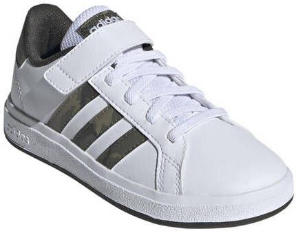 Adidas Sportswear Grand Court 2.0 EL sneakers wit olijfgroen donkergroen Jongens Meisjes Imitatieleer 29