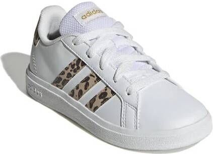 Adidas Sportswear Grand Court 2.0 sneakers wit panterprint Jongens Meisjes Imitatieleer 40