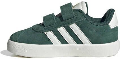 Adidas Sportswear VL Court 3.0 sneakers donkergroen wit Jongens Meisjes Suede 20
