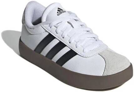 Adidas Sportswear VL Court 3.0 sneakers wit zwart beige Jongens Meisjes Suede 28