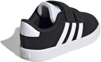 Adidas Sportswear VL Court 3.0 sneakers zwart wit Jongens Meisjes Suede 19