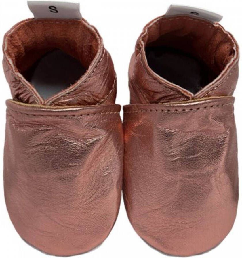 Babysteps leren babyslofjes roségoud Meisjes Leer Effen 22 23