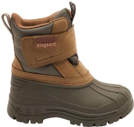 Bisgaard leren snowboots met profielzool kaki cognac Groen Jongens Leer