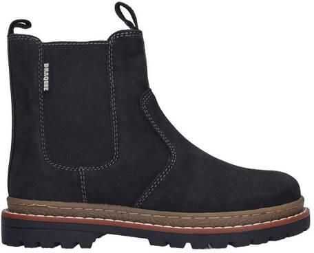 Braqeez suèdelook enkelboots zwart Enkelboot van