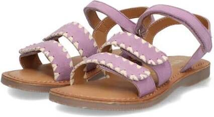 Braqeez leren sandalen lila Meisjes Leer Meerkleurig 31