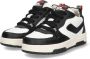 Braqeez 424254-589 Jongens Lage Sneakers Zwart Wit Leer Veters - Thumbnail 2