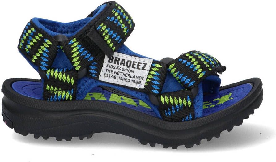 Braqeez Sky Sport sandalen kobaltblauw Jongens Textiel Meerkleurig 25 - Foto 6