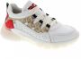 Braqeez 421270-500 Meisjes Lage Sneakers Wit Print Leer Veters - Thumbnail 3