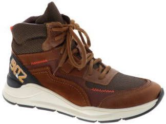 Braqeez 421982-513 Hoge Sneakers Bruin Leer Veters - Foto 3