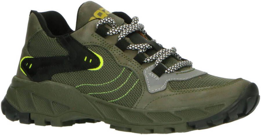 Braqeez 422923 569 Jongens Lage Sneakers Groen Leer Veters - Foto 2