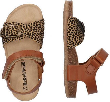 Break True sandalen cognac Bruin Meisjes Imitatieleer Dierenprint 24 - Foto 2