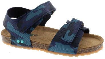 BunniesJR Bunnies JR Bas Beach Jongens Sandalen Blauw Print Leer Klittenband - Foto 2