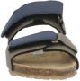 BunniesJR Bas Beach Jongens Platte Sandalen Taupe Donkerblauw Imitatieleer Klittenband - Thumbnail 3