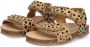 BunniesJR 224408-703 Meisjes Platte Sandalen Beige Print Imitatieleer Klittenband - Thumbnail 2