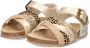 BunniesJR Becky Beach Meisjes Platte Sandalen Goud Goud Print Imitatieleer Gesp - Thumbnail 2