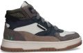 BunniesJR leren sneakers antraciet beige Grijs Jongens Leer - Grijs/Multicolor