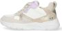 BunniesJR 224343-501 Meisjes Lage Sneakers Offwhite Lila Beige Imitatieleer Veters - Thumbnail 2