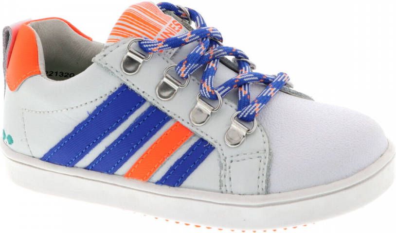 BunniesJR Bunnies JR Puk Pit Meisjes Lage Sneakers Wit Roze Leer Veters - Foto 5