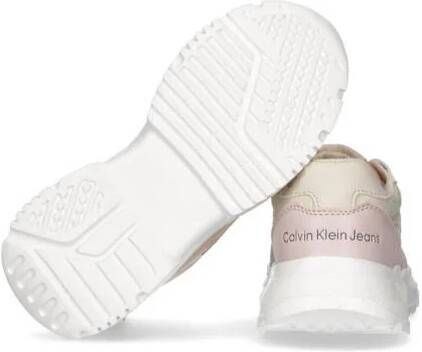 Calvin Klein chunky sneakers beige lichtroze Meisjes Imitatieleer Meerkleurig 39 - Foto 5