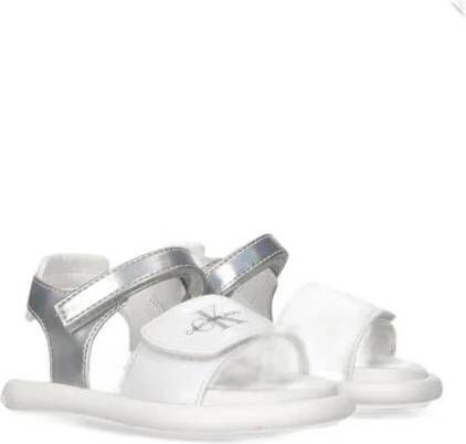 Calvin Klein sandalen zilver wit Meisjes Imitatieleer Logo 24 - Foto 1