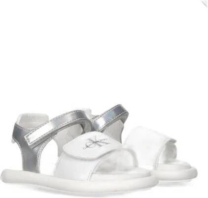 Calvin Klein sandalen zilver wit Meisjes Imitatieleer Logo 24