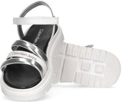 Calvin Klein sandalen zilver wit Meisjes Imitatieleer Meerkleurig 30