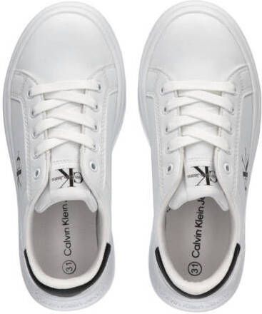 Calvin Klein sneakers wit zwart Jongens Imitatieleer Logo 36 - Foto 3