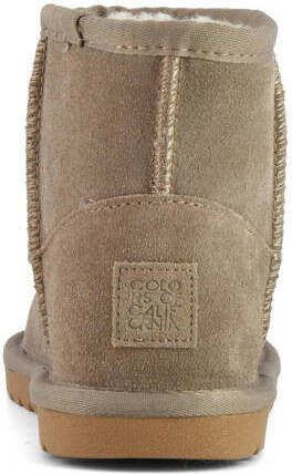 Colors of California gevoerde suède enkelboots taupe Bruin Meisjes Suede 28