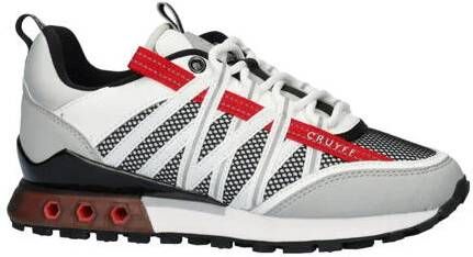 Cruyff Fearia sneakers wit rood Jongens Imitatieleer 33