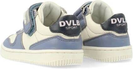 Develab leren sneakers blauw wit Jongens Leer Meerkleurig 20