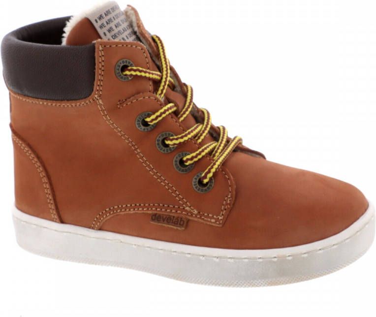 Develab 41855 nubuck veterboots cognac Bruin Leer Effen 20 - Foto 8
