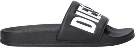 Diesel slippers zwart wit Rubber
