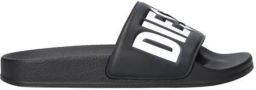Diesel slippers zwart wit Rubber