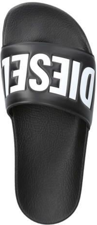 Diesel slippers zwart wit Rubber - Foto 3