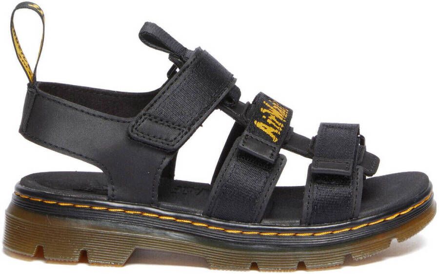 Dr. Martens sandalen zwart Imitatieleer Logo 32